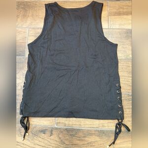 MICHAEL Michael Kors Black Tank Top with Lace-Up Sides Women's Small NWT